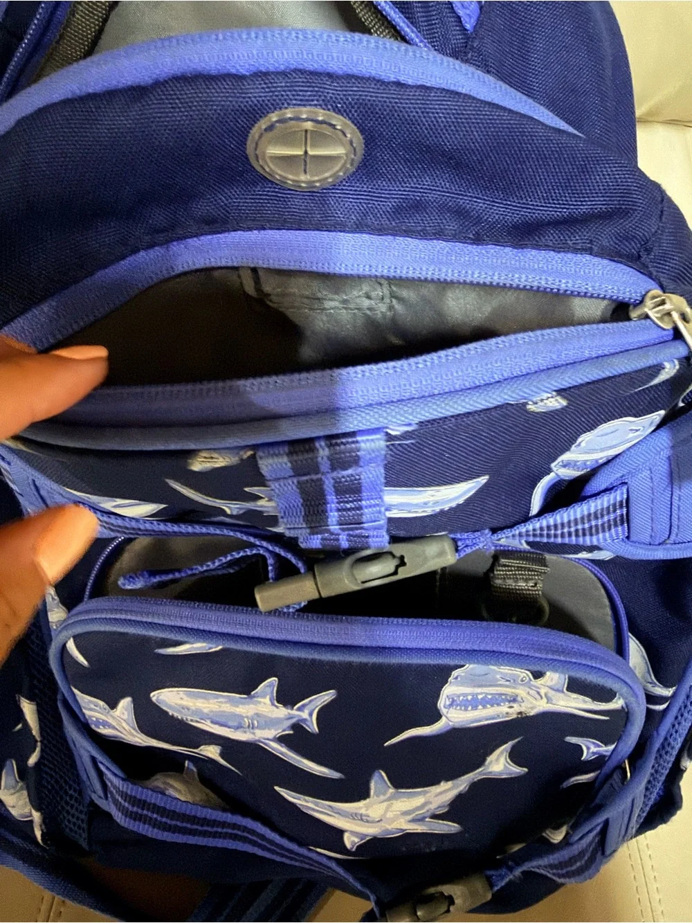 Pottery Barn Kids Mackenzie Large Shark Backpack | No Personalization | GUC